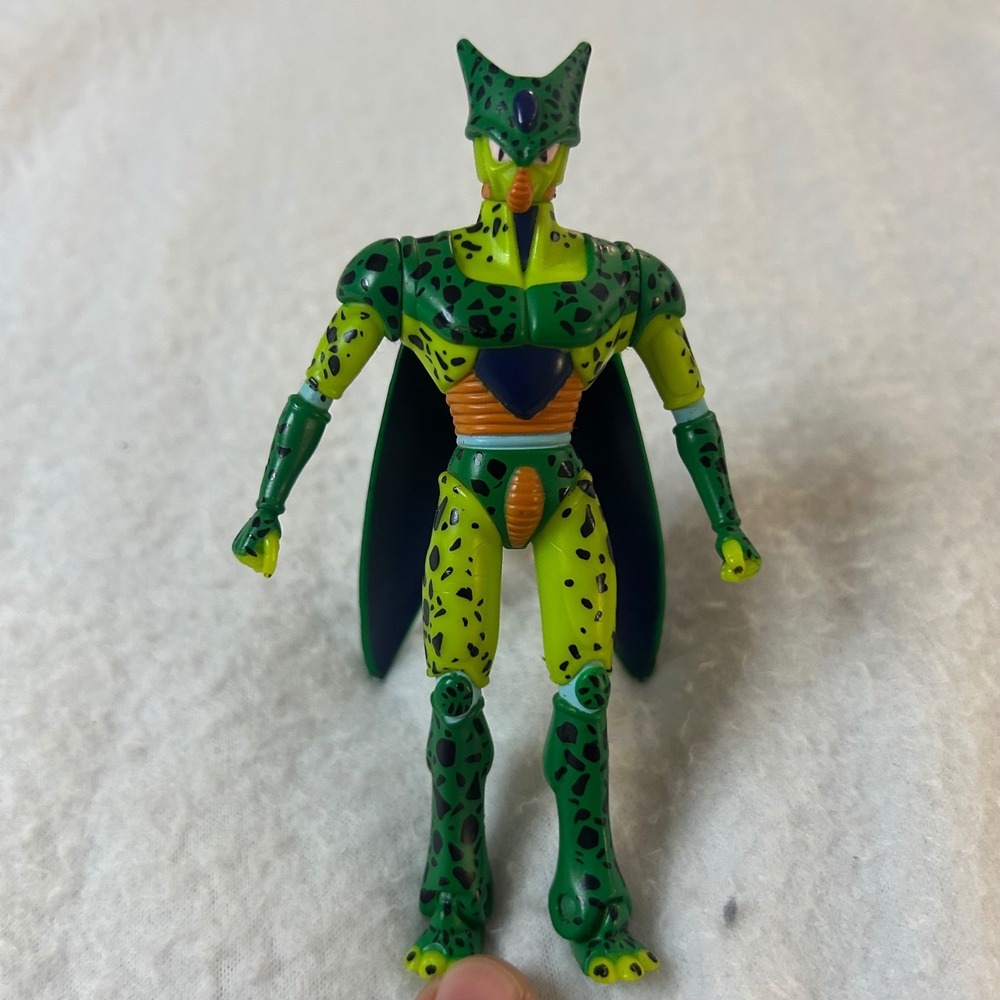 Vintage Dragon Ball Z Imperfect Cell Action Figure 4.5 Inch DBZ Toy Green